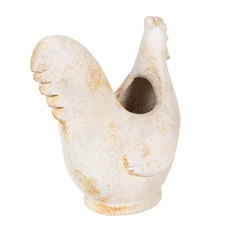 Clayre & Eef Fioriera Pollo 36x18x35 cm Beige Materiale ceramico