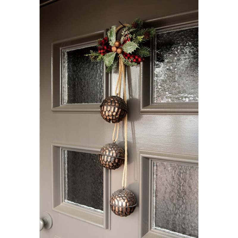 Clayre & Eef Ornamento Natalizio 22x8x60 cm Marrone Rosso Ferro Plastica