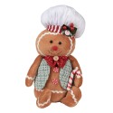 Clayre & Eef Decorazione di Natalizie Uomo di pan di zenzero 19x14x35 cm Marrone Sintetico