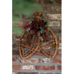 Clayre & Eef Decoratie Tak 25 cm Rood Groen Kunststof Dennenappels