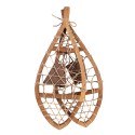 Clayre & Eef Decoration Snowshoes 55x22x5 cm Brown Wood