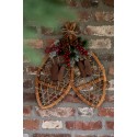 Clayre & Eef Decoration Snowshoes 55x22x5 cm Brown Wood
