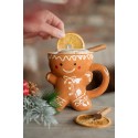 Clayre & Eef Mug Bonhomme en pain d‘épice 325 ml Marron Céramique