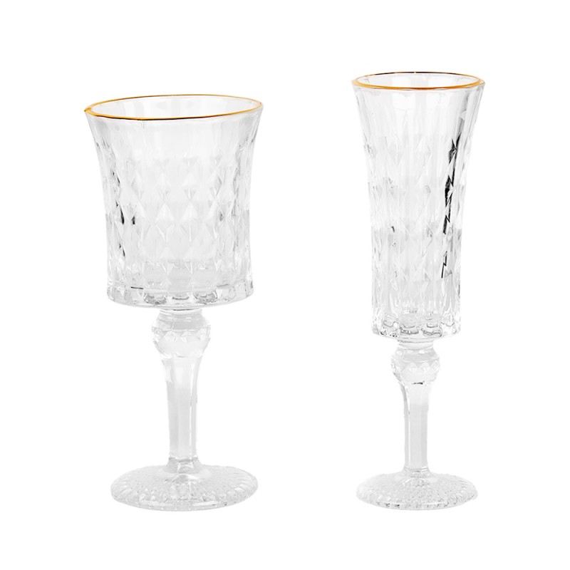 Clayre & Eef Wine Glass 200 ml Transparent Glass
