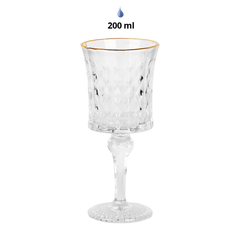 Clayre & Eef Wine Glass 200 ml Transparent Glass