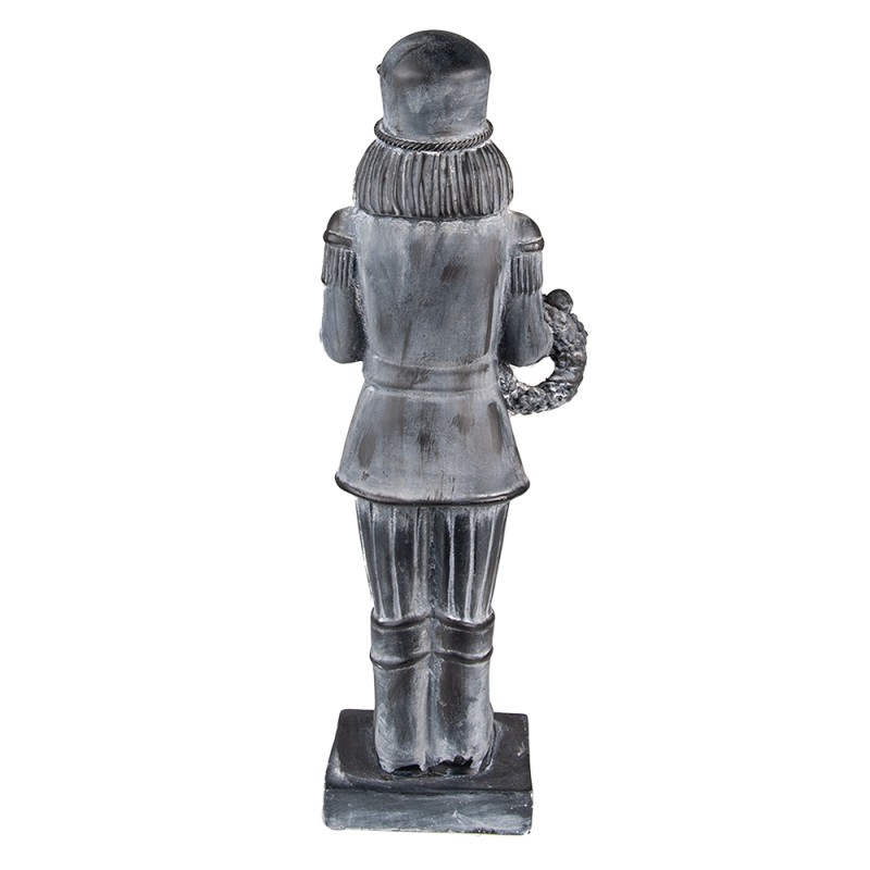Clayre & Eef Figurine Casse-noisette 47 cm Gris Polyrésine