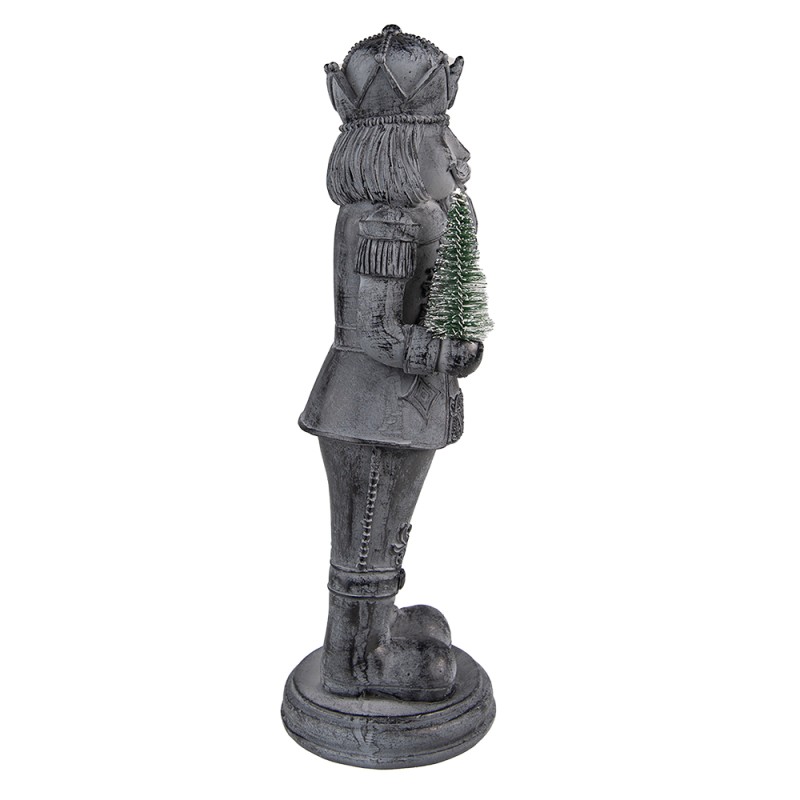 Clayre & Eef Beeld Notenkraker 32 cm Grijs Polyresin