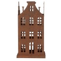 Clayre & Eef Decorative Figurine Set of 2 House 11x11x21 / 8x8x16 cm Brown Metal