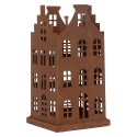 Clayre & Eef Decorative Figurine Set of 2 House 11x11x21 / 8x8x16 cm Brown Metal