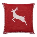 Clayre & Eef Federa per cuscino 44x44 cm Rosso Poliestere Cotone Quadrato Cervo