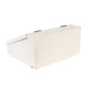 Clayre & Eef Boîte à thé 18x16x9 cm Blanc Bois