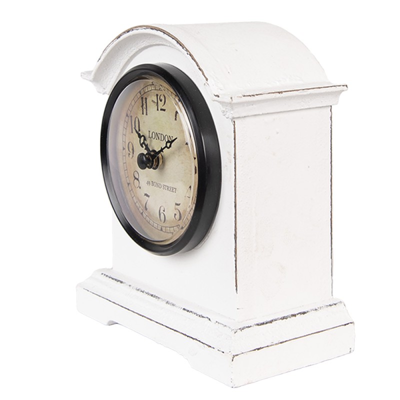 Clayre & Eef Orologio da pavimento 13x7x14 cm Bianco Legno