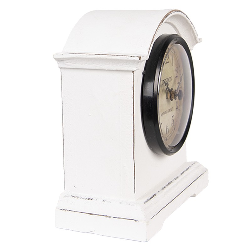 Clayre & Eef Orologio da pavimento 13x7x14 cm Bianco Legno