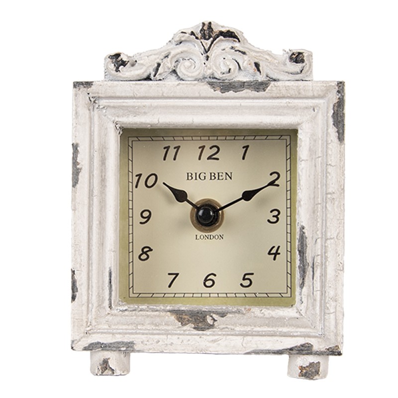 Clayre & Eef Orologio da pavimento 10x6x14 cm Grigio Legno