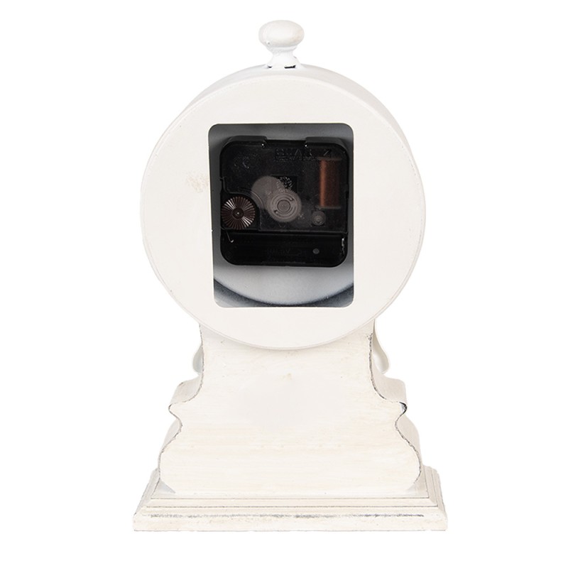 Clayre & Eef Orologio da pavimento 14x6x23 cm Bianco Legno