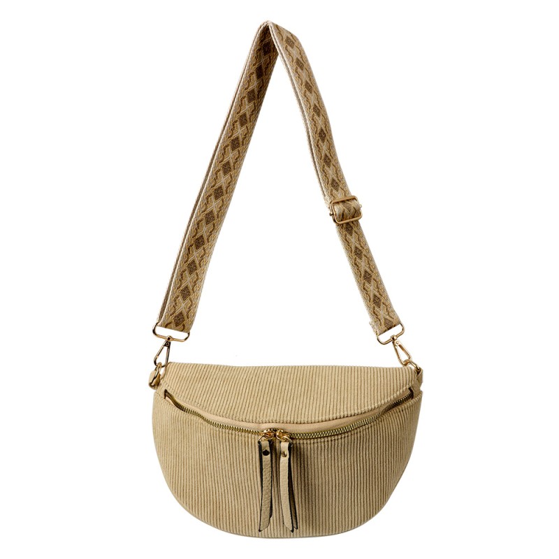 Clayre & Eef Sac à main 25x16x7 cm Beige Synthétique