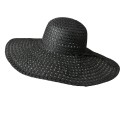 Clayre & Eef Chapeau Noir Paille en papier