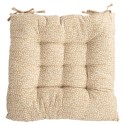 Clayre & Eef Stuhlkissen Schaumstoff 40x40x4 cm Beige Baumwolle