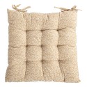Clayre & Eef Stuhlkissen Schaumstoff 40x40x4 cm Beige Baumwolle