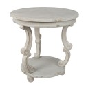 Clayre & Eef Table d'appoint Ø 66x64 cm Gris Bois Rond