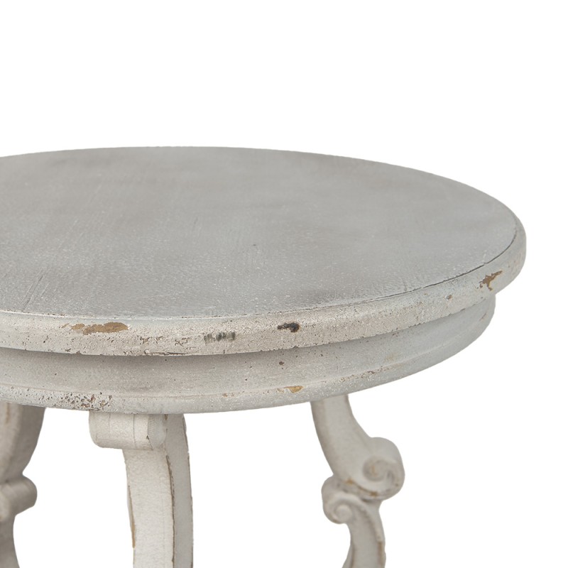 Clayre & Eef Table d'appoint Ø 66x64 cm Gris Bois Rond