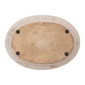 Clayre & Eef Charger Plate  25x18x3 cm Beige Ceramic Oval Strawberries