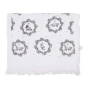 Clayre & Eef Serviette invité 40x66 cm Blanc Coton Chat