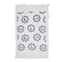 Clayre & Eef Serviette invité 40x66 cm Blanc Coton Chat