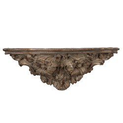 Clayre & Eef Wall shelf 73x21x29 cm Brown Grey Ceramic material