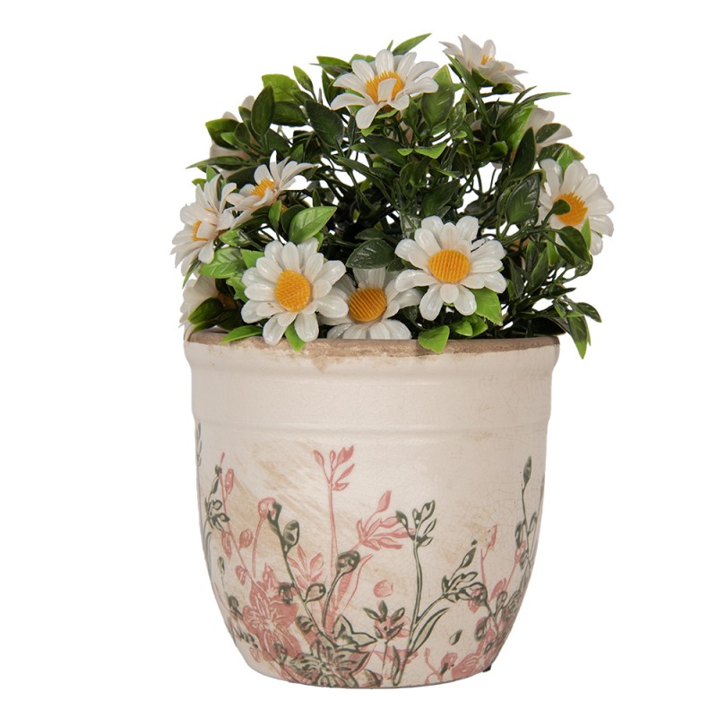 Clayre & Eef Bloempot Ø 13x11 cm Beige Keramiek