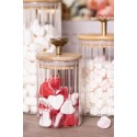 Clayre & Eef Voorraadpot Ø 7x10 cm Transparant Glas