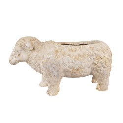 Clayre & Eef Bloempot Schaap 48x19x26 cm Beige Keramisch materiaal