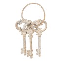 Clayre & Eef Trousseau décoration 9x1x19 cm Beige Métal