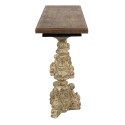 Clayre & Eef Sidetable 120x40x77 cm Goudkleurig Bruin Hout Rechthoek