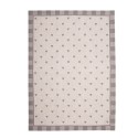 Clayre & Eef Geschirrtuch 50x70 cm Beige Grau Baumwolle Herzen