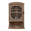 Clayre & Eef Wall Cabinet 32x15x54 cm Brown Wood Glass