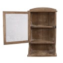 Clayre & Eef Wall Cabinet 32x15x54 cm Brown Wood Glass