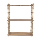 Clayre & Eef Wall Rack 60x22x76 cm Gold colored Metal