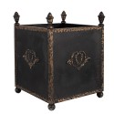 Clayre & Eef Blumentopf 2er Set 42x42x51 / 32x32x41 cm Schwarz Metall