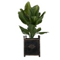 Clayre & Eef Blumentopf 2er Set 42x42x51 / 32x32x41 cm Schwarz Metall