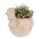 Clayre & Eef Blumentopf Huhn 31x20x27 cm Beige Keramikmaterial