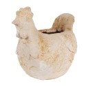 Clayre & Eef Blumentopf Huhn 31x20x27 cm Beige Keramikmaterial