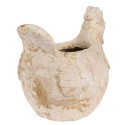 Clayre & Eef Blumentopf Huhn 31x20x27 cm Beige Keramikmaterial