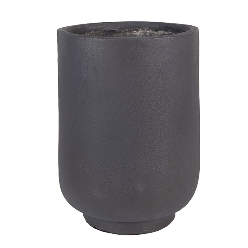 Clayre & Eef Pot de fleurs Ø 23x31 cm Gris Matériau céramique Cerf