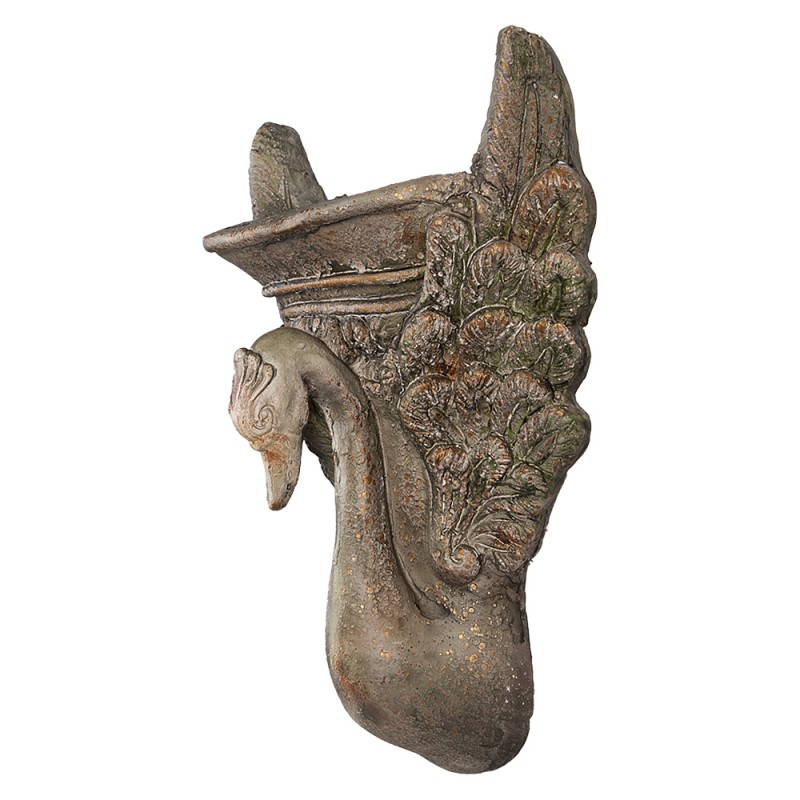 Clayre & Eef Pot de fleurs 30x15x43 cm Marron Matériau céramique Cygne
