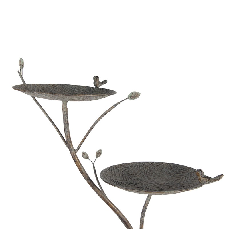 Clayre & Eef Vogelvoederbak 38x43x78 cm Groen Bruin Metaal