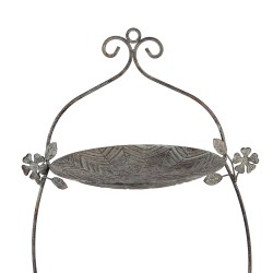 Clayre & Eef Étagère 2 étages 34x32x50 cm Vert Marron Métal