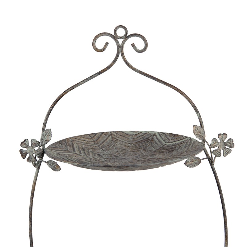 Clayre & Eef Étagère 2 étages 34x32x50 cm Vert Marron Métal