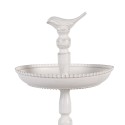 Clayre & Eef 2-Tiered Stand Ø 27x41 cm White Metal Bird