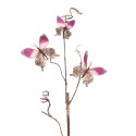 Clayre & Eef Decorative Branch 85 cm Pink Metal Textile Butterflies